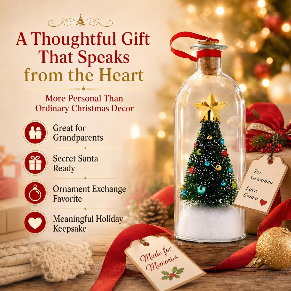 Voice of Christmas Recordable Tree Bottle
