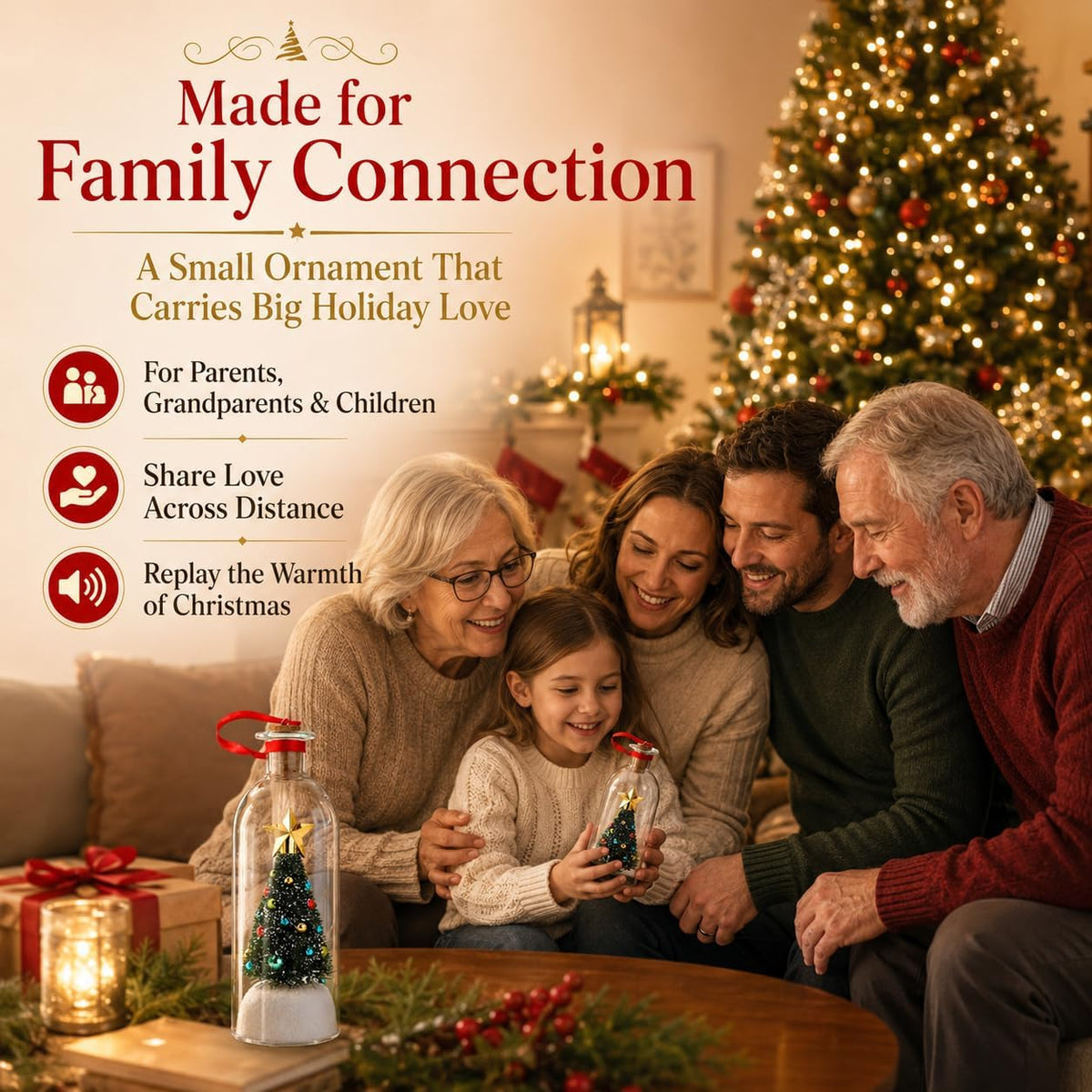 Voice of Christmas Recordable Tree Bottle