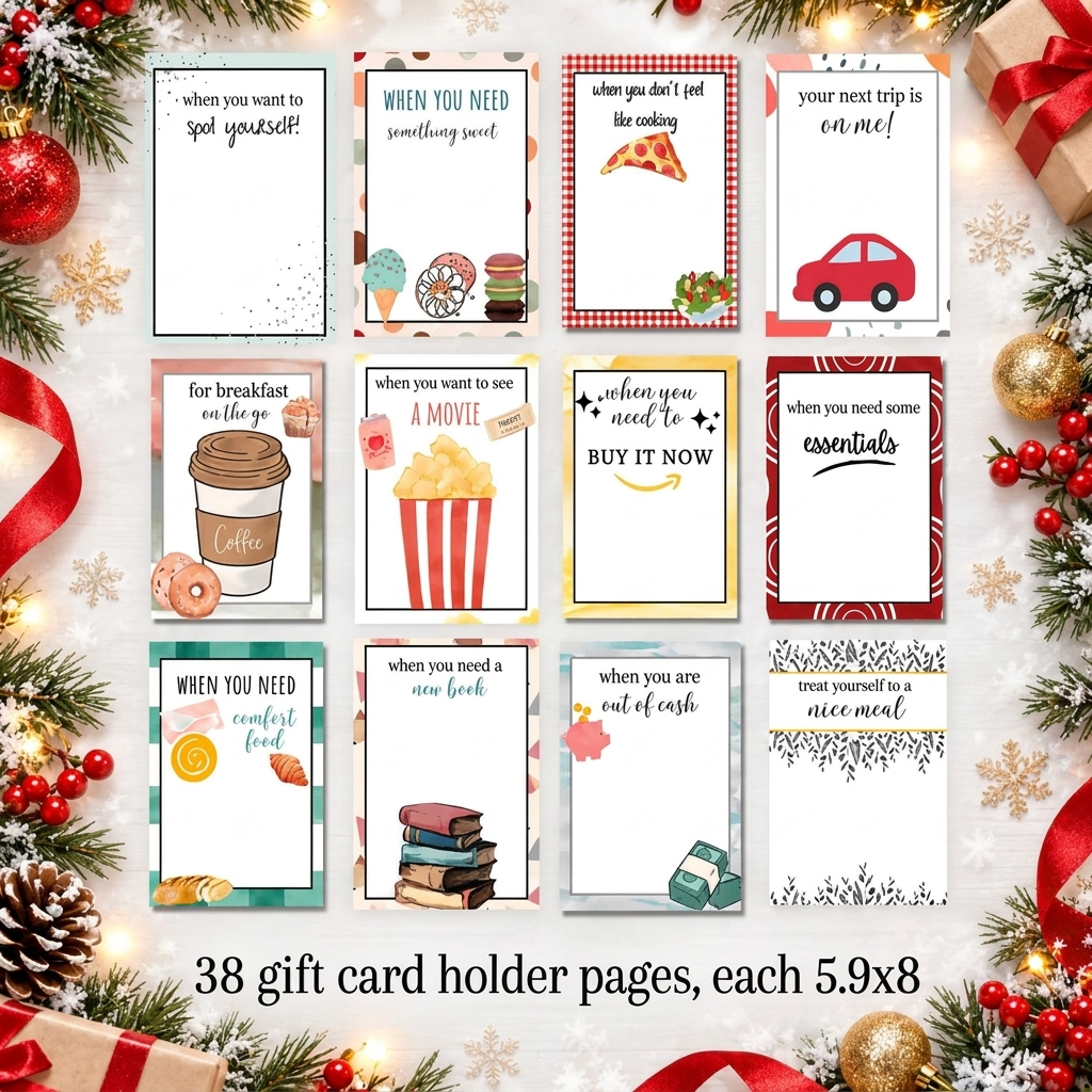 Merry Christmas Gift Card Holder Book