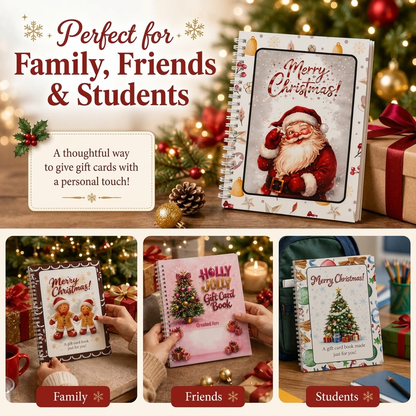 Merry Christmas Gift Card Holder Book