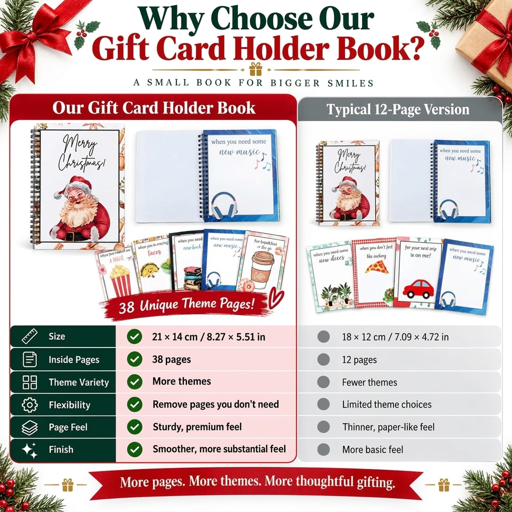 Merry Christmas Gift Card Holder Book
